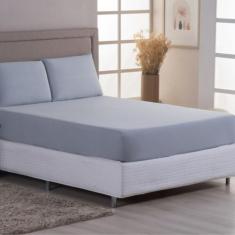 Jogo de Cama Queen Malha 100% Algodão c/ Elastico 04 Pçs - MALUCASIM E