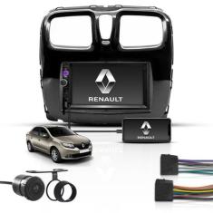 Kit Multimidia 2 Din Mp5 Bt Espelhamento Renault Logan 16/18 - First O