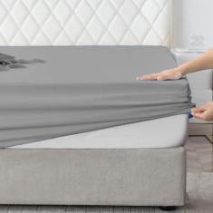 Lençol Algodão 180 fios com Elástico Casal Queen Maciez e Conforto - L