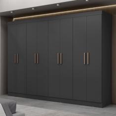 Guarda Roupa Casal 8 Portas 4 Gavetas Paris Espresso Móveis