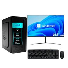 PC Completo eFacini, Intel Core i5, 16GB, RAM SSD Monitor 24 polegadas
