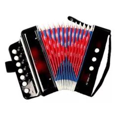 Sanfona Infantil Acordeon Gaita 3 Baixos 7 Teclas Mini Colors - Toys