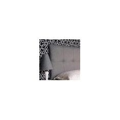 Cabeceira Cama Box King Veneza Linho Cinza  Almofadado 195 X 60 cm RBL