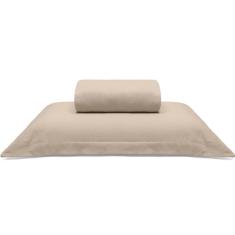 Jogo De Cama Buettner Solteiro Malha Liso 2 Peças Image Bege