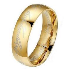 Unidade Anel Senhor Dos Anéis Titânio Banhado Ouro 18k - Judith Joais,