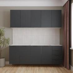 Cozinha Modulada 4 Peças sem Tampo sem Rodapé 2 Aéreos e 2 Balcões Ipa