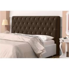 Cabeceira Casal Queen 160 cm Para Cama Box Lady Suede - DS Móveis, Mar