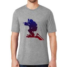Camiseta Cinegrafista - Foca na Moda, Cinza, M
