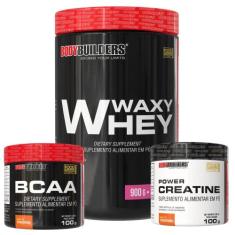 Kit Waxy Whey 900g + BCAA 4,5 100g + Power Creatina 100g  Bodybuilders