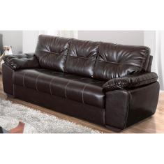 Sofá Rondomóveis Malta com 3 lugares Revestido em Corino Super Charme