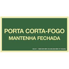 Placa em Pvc 15X30 Cm - Rota de Fuga - Porta Corta Fogo, SINALIZE, 315AN, Verde