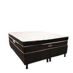 Conjunto Box Queen 158x198x60 Molas Ensacadas Topázio Marrom