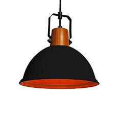 Pendente em Alumínio para 1 Lâmpada Factory 28,5cm Preto