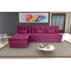 Sofá Cama Reclinavel com Chaise Penélope Turkey Marsala F445 - Matrix