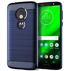Capa para Moto G6 Play, com sensação macia, proteção total, anti-arranhões e impressões digitais + capa de celular resistente a arranhões para Moto G6 Play