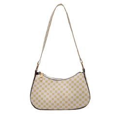 Bolsa feminina de couro PU nas axilas retrô bolsas femininas modernas para meninas pequenas bolsas de ombro, Branco, Retrô