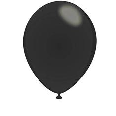 Balão Redondo N.09 Preto Ébano, Pacote com 50, São Roque