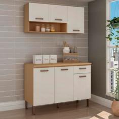 Cozinha Modulada 3 Peças 100% Mdf Freijo/White