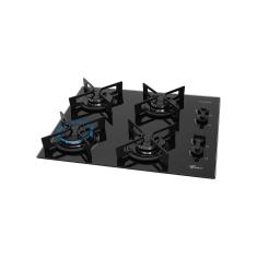 Fogão Cooktop a Gás Fischer 4Q Fit Line Trempe Iron Bivolt