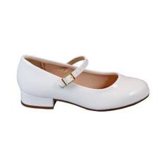Sapato social infantil fashion molekinha branco 2528101, Branco, 32
