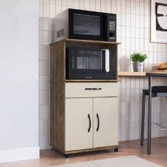 Armário de Cozinha Laura 2 Portas 1 Gaveta Itauba/Off White - Irm Móve