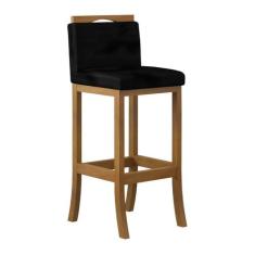 Banqueta em Madeira Maciça Londres Baixa - CCS Interiores