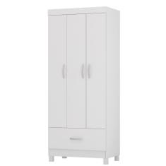 Guarda Roupa 3 Portas E 1 Gaveta Prince Branco - Demóbile