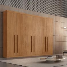 Guarda Roupa Casal Maya 100 MDF 6 Portas e 6 Gavetas - Rufato