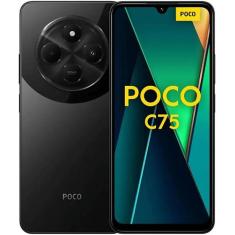 Smartphone Xiaomi POCO C75 6 + 128GB (Midnight Black) Preto, 128GB, Pr