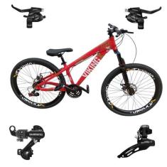 Bicicleta Aro 26 Vikingx Tuff 25 21v Cambios1 Trocadores Shimano Alumi