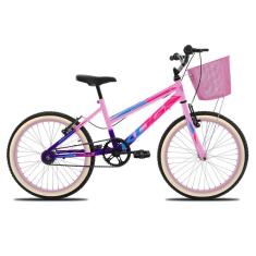 Bicicleta Aro 20 Infantil Feminina KOG Retro Com Cestinha-Feminino