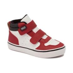 Tênis Cano Alto Klin Freestyle Branco/Vermelho/Preto 260.086-Masculino