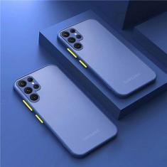 Armor Matte Phone Case Para Samsung Galaxy S23 S22 S21 Ultra Plus A52 A52S A53 A54 A14 A13 A12 A32 5G Shockproof Bumper Hard Case, Blue, For A52S 5G