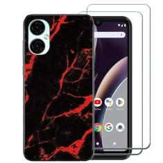 Ranyi Capa para Pinwheel Genesis 1 com protetor de tela, capa Pinwheel Genesis 1, capa ultrafina de TPU com design de mármore com protetor de tela, capa de mármore absorvente de choque para cata-vento