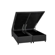 Cama Box Baú King Universal Courano Gray (186x198x35) - Costa Rica