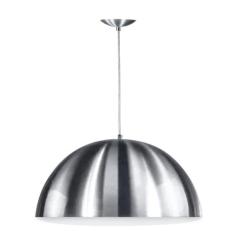 Lustre Pendente Meia Lua 40cm Alumínio New Escovado - MARRYLUZ