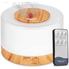 Difusor Umidificador Aromatizador Umidificador Ultrassônico Led Madeir