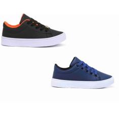 Kit 2 Pares de Tênis Infantil Masculino Leve E Resistente Escolar Dia 