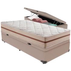 Cama Box Baú e Colchão Classic 22 cm Molas ensacadas Solteiro Anjos