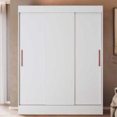 Guarda-Roupa 3 Portas Correr 2 Gavetas Flórida Multimóveis Vcr4142 Branco Branco
