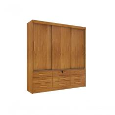 Guarda Roupa Casal Chicago 3 Portas 9 Gavetas S/espelho Tcil