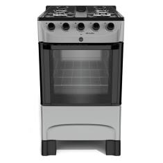 Fogão Mueller Titânio 4 Bocas Com Mesa Esmaltada E Acendimento Mfi4bc