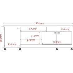 Rack Bancada Dallas Canela E Off White