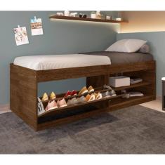 Cama Box Sapateira E Nichos Tien Malbec