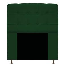 Cabeceira Estofada Mel 90 cm Solteiro Com Botonê Suede Verde - Doce So