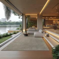 Tapetes São Carlos – Tapete Tufting Ecletik Platina | Liso em Polipropileno com Toque Suave e Proteção UV | Antialérgico, Lavável e Acolhedor p/Sala | 1,5cm x 2m x 3m