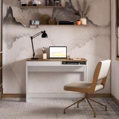 Escrivaninha Mesa Escritório 110cm 1 Gaveta 1 Nicho Rocklin - Miroo Mó