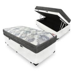 Cama Box Com Baú Solteiro + Colchão De Molas Ensacadas - Ortobom - ISO