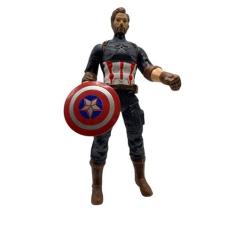 Boneco Capitão América 30cm - Super-Herói Marvel Avengers com Moviment