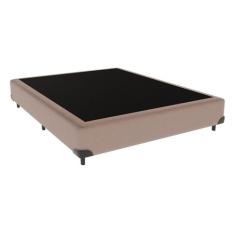 Base Box Casal 138 Sommier Camurça Bege - TSM